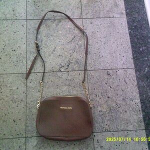 Michael Kors Tan Crossbody Bag with Gold Accents